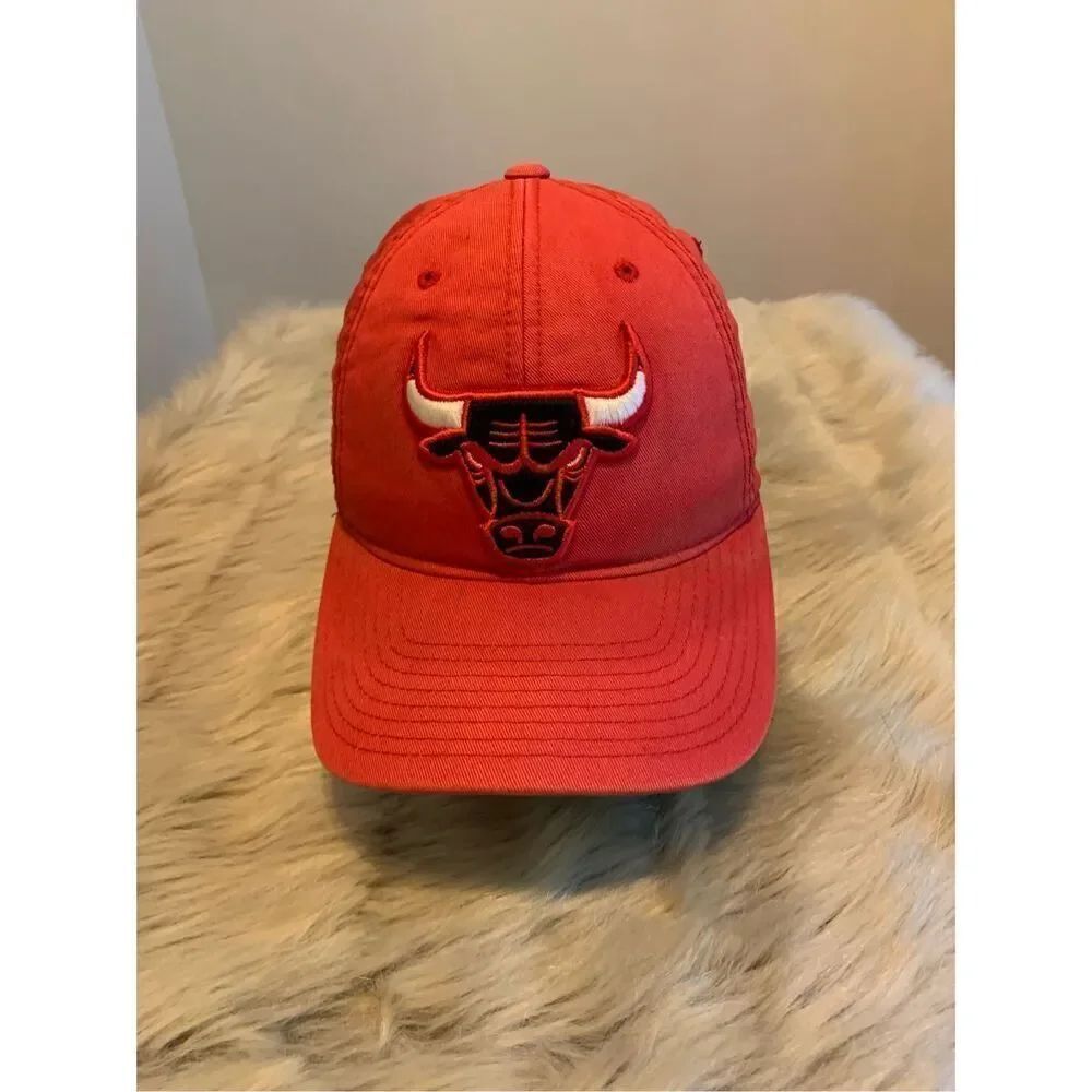Chicago Bulls Mitchell & Ness Red Adjustable Strap Hat Bulls, Hat, Cap, Chicago
